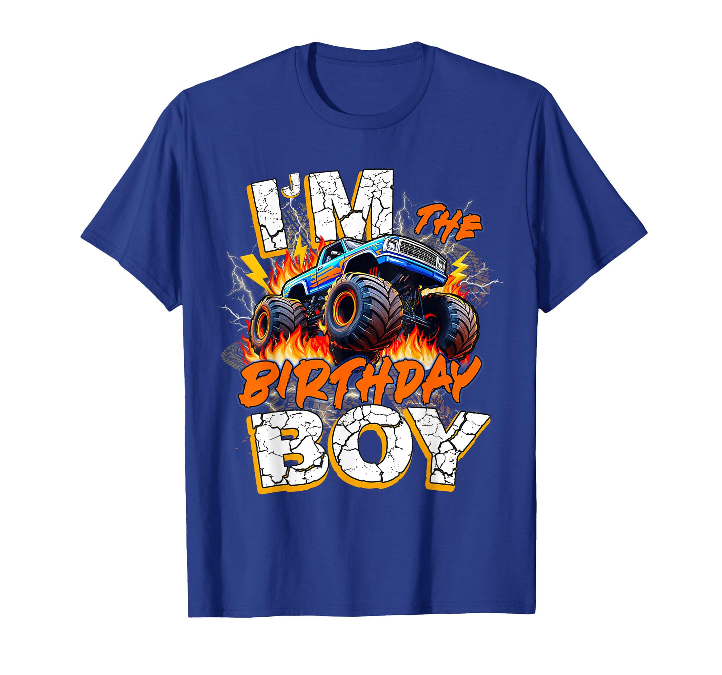 Kids I'm The Birthday Boy Monster Trucks Family Party Boys T-Shirt