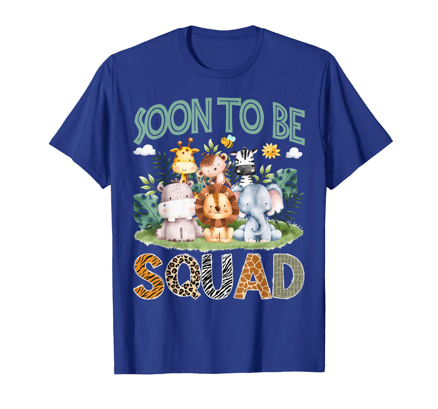 Soon To Be Squad Animal Safari Jungle Gender Reveal T-Shirt