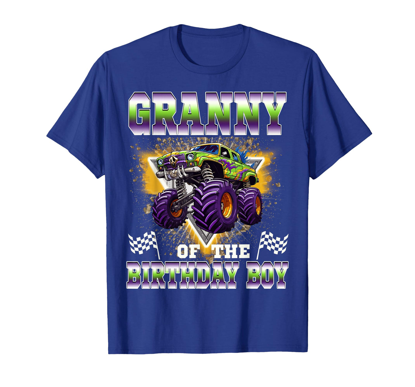 Granny of The Birthday Boy Monster Truck Birthday Family T-Shirt