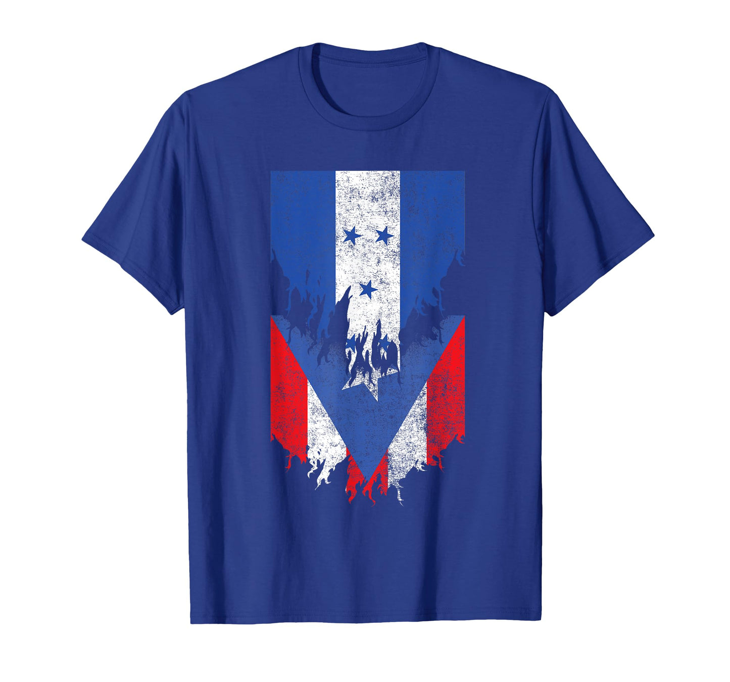 Honduran Puerto Rican Flags Ripped Torn Honduras Puerto Rico T-Shirt