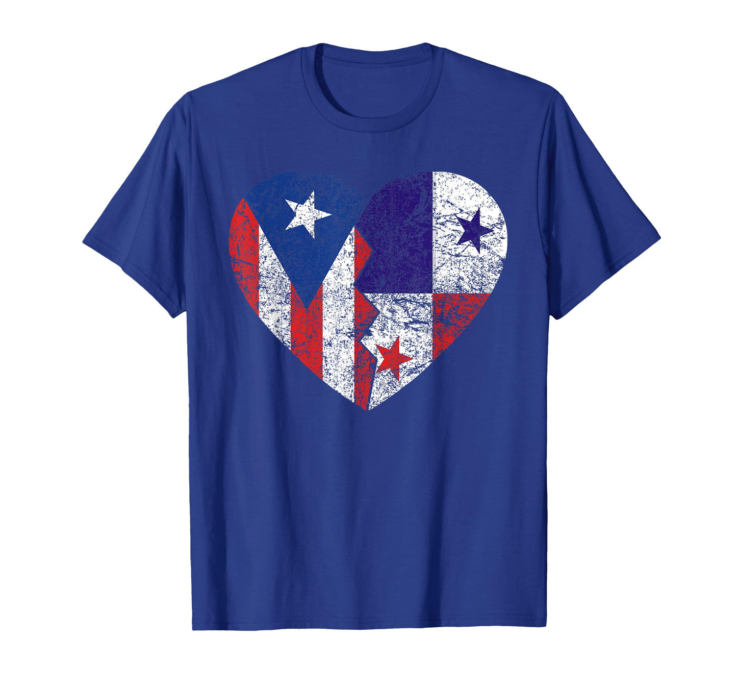 Panamanian Puerto Rican Flags Heart | Puerto Rico Panama T-Shirt