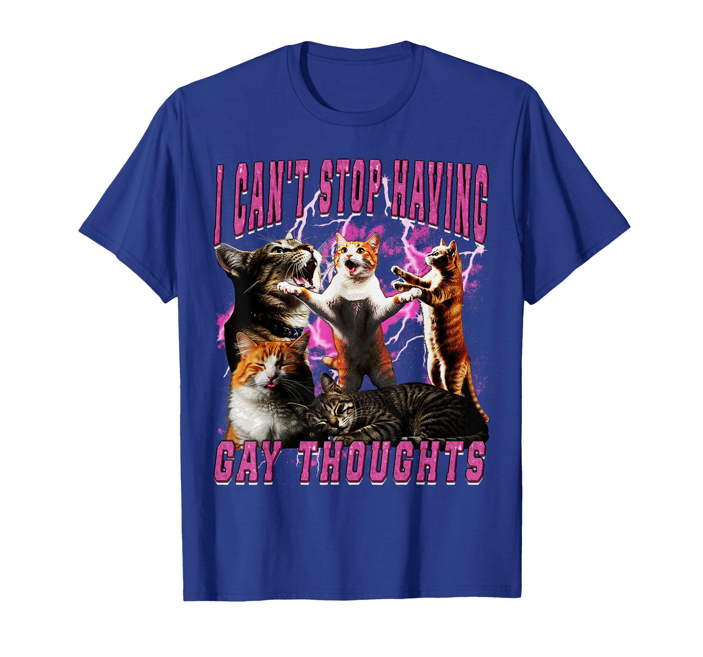 I Can't Stop Having Gay Thoughts Funny Cat Meme Bootleg T-Shirt