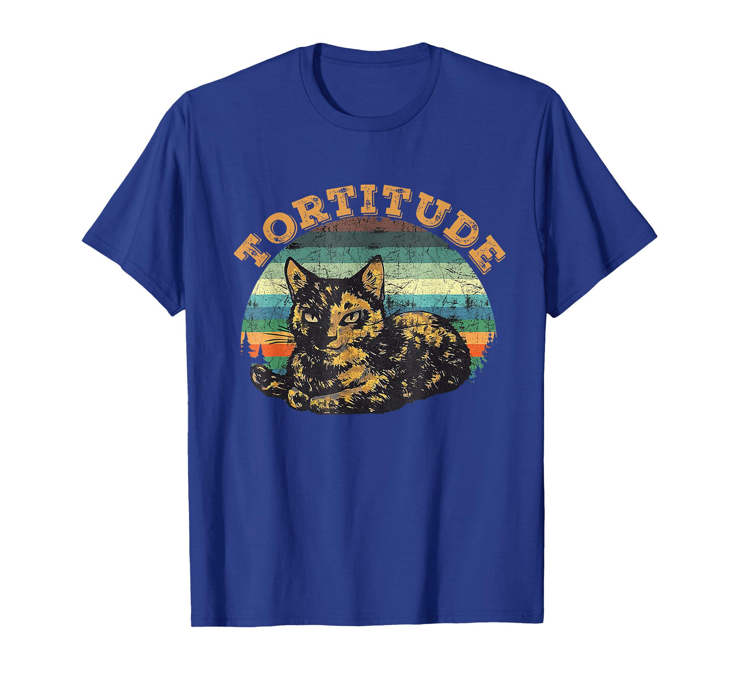 Vintage Cat Tortitude Men Women T-Shirt T-Shirt