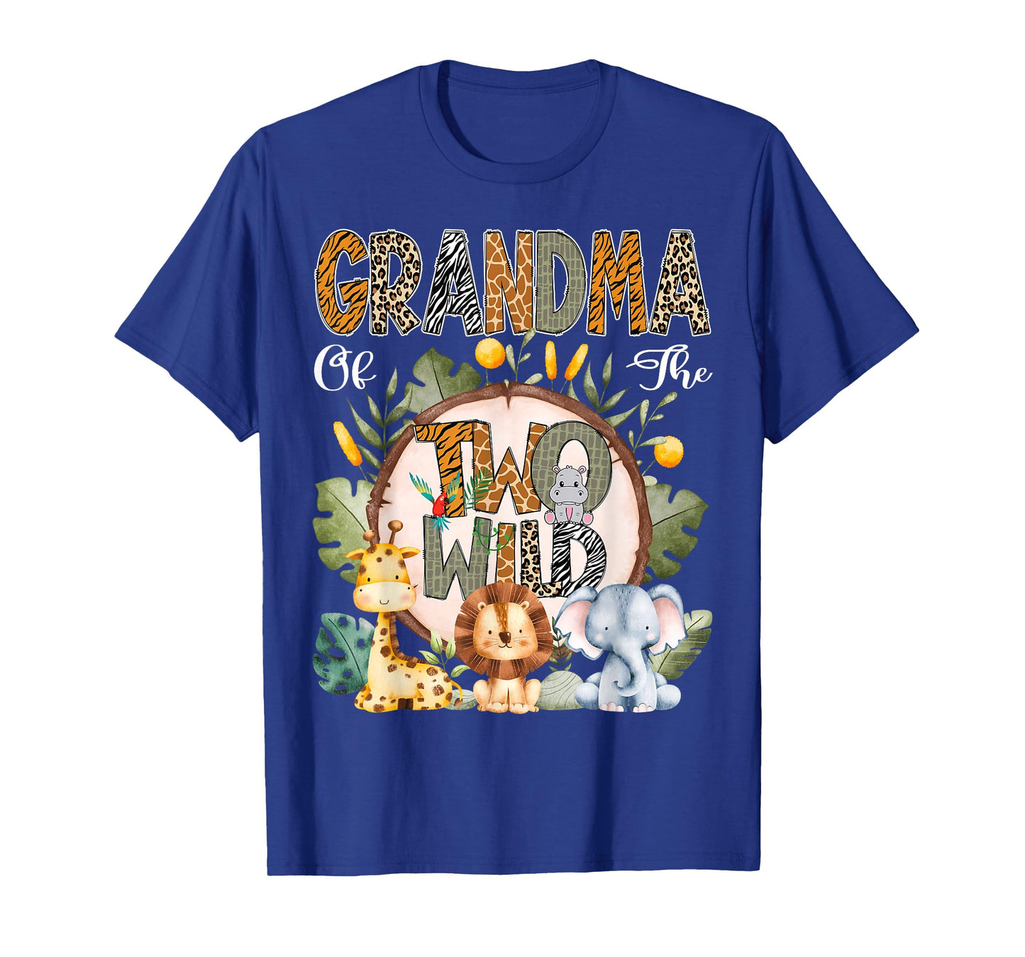 Grandma Of The Two Wild Animal Safari 2Nd Birthday Party T-Shirt