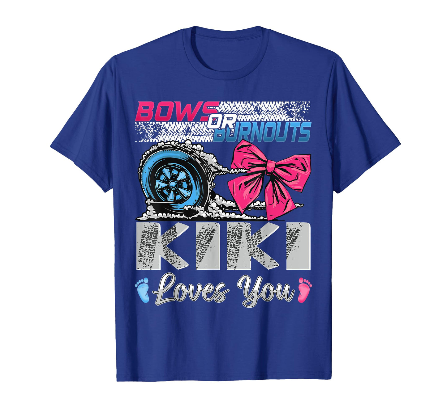 Burnouts or Bows Kiki Loves You Gender Reveal Party T-Shirt