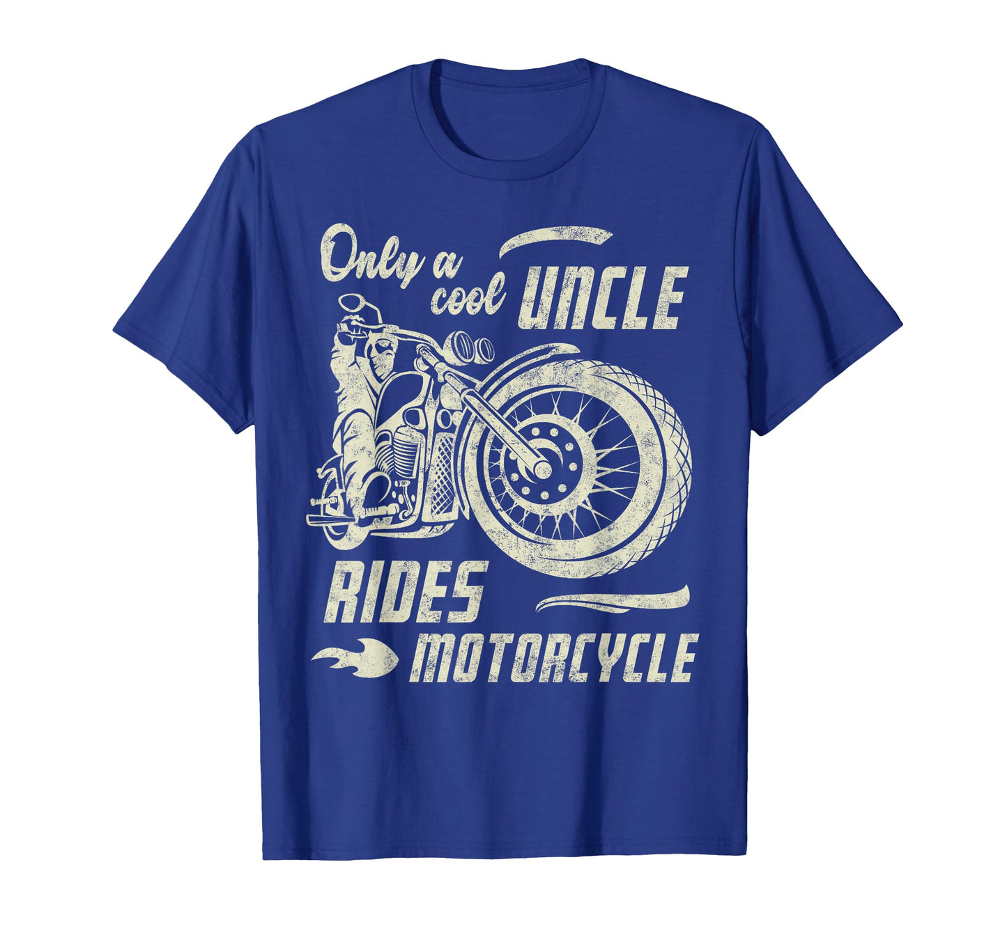 Only a Cool Uncle Rides Motorcycle Father's Day Biker Uncle T-Shirt