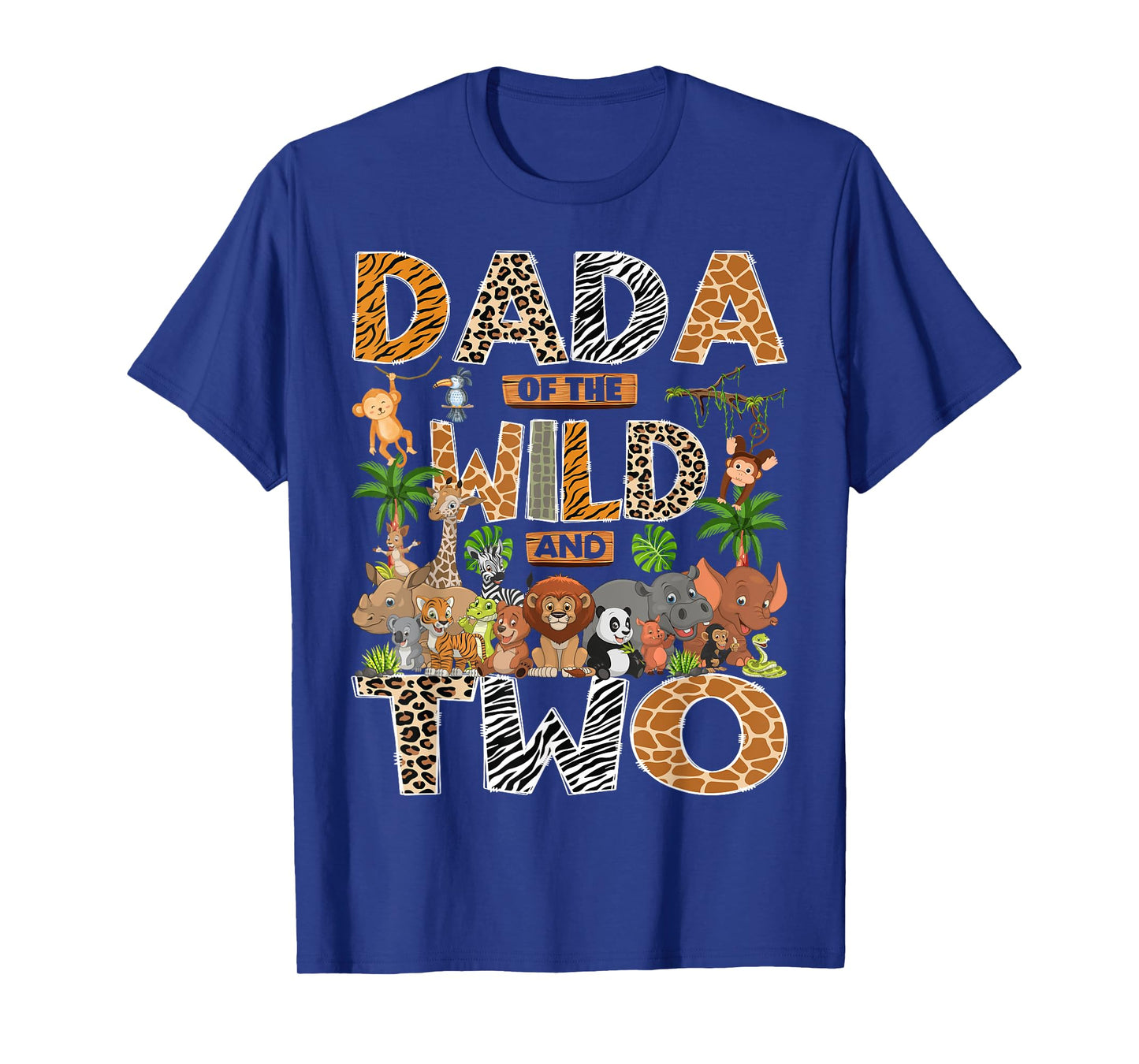 Dada Of The Wild & Two 2Nd Birthday Boy Safari Jungle T-Shirt