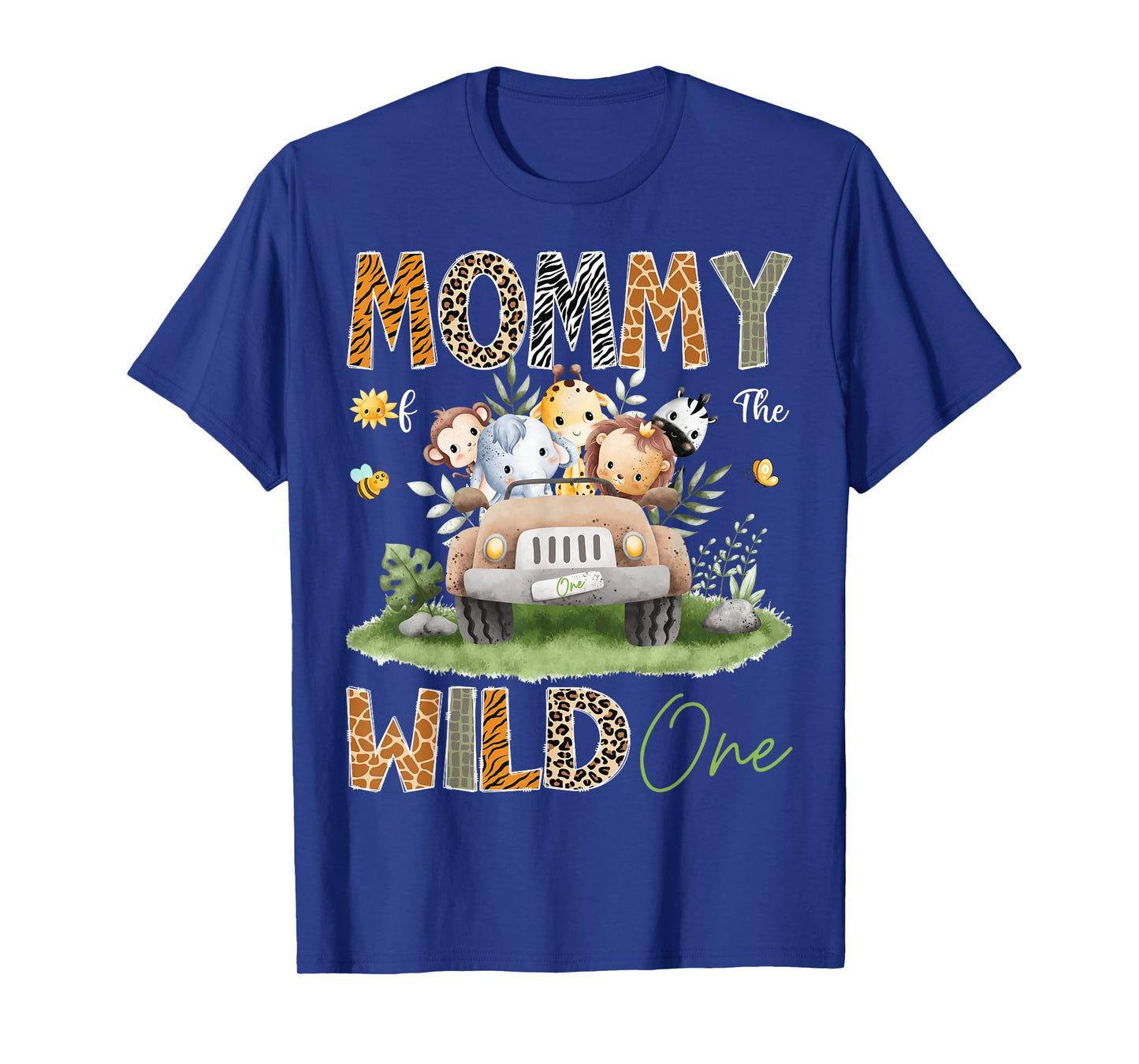 Mommy of the Wild One 1St Birthday Safari Animals Truck T-Shirt