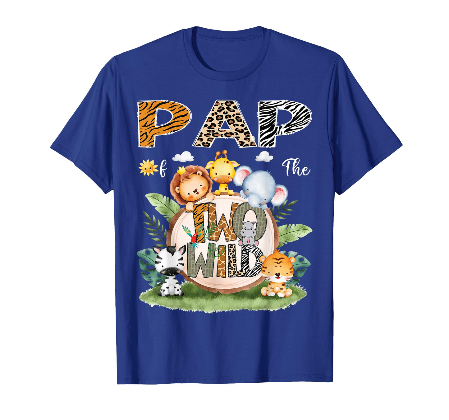 Pap Of The Two Wild 2Nd Birthday Safari Animal Lover T-Shirt