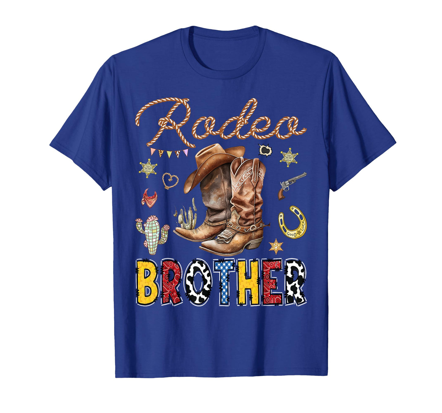 Rodeo Brother Western Cowboy Birthday Matching Family T-Shirt