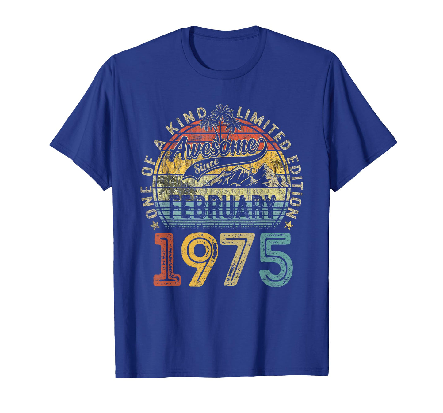 Funny 50 Years Old February 1975 Vintage 50th Birthday Women T-Shirt