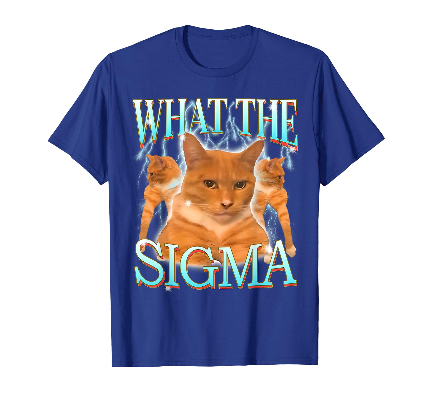 What The Sigma Meme Cat Ironic Brainrot Y2k Funny Meme T-Shirt