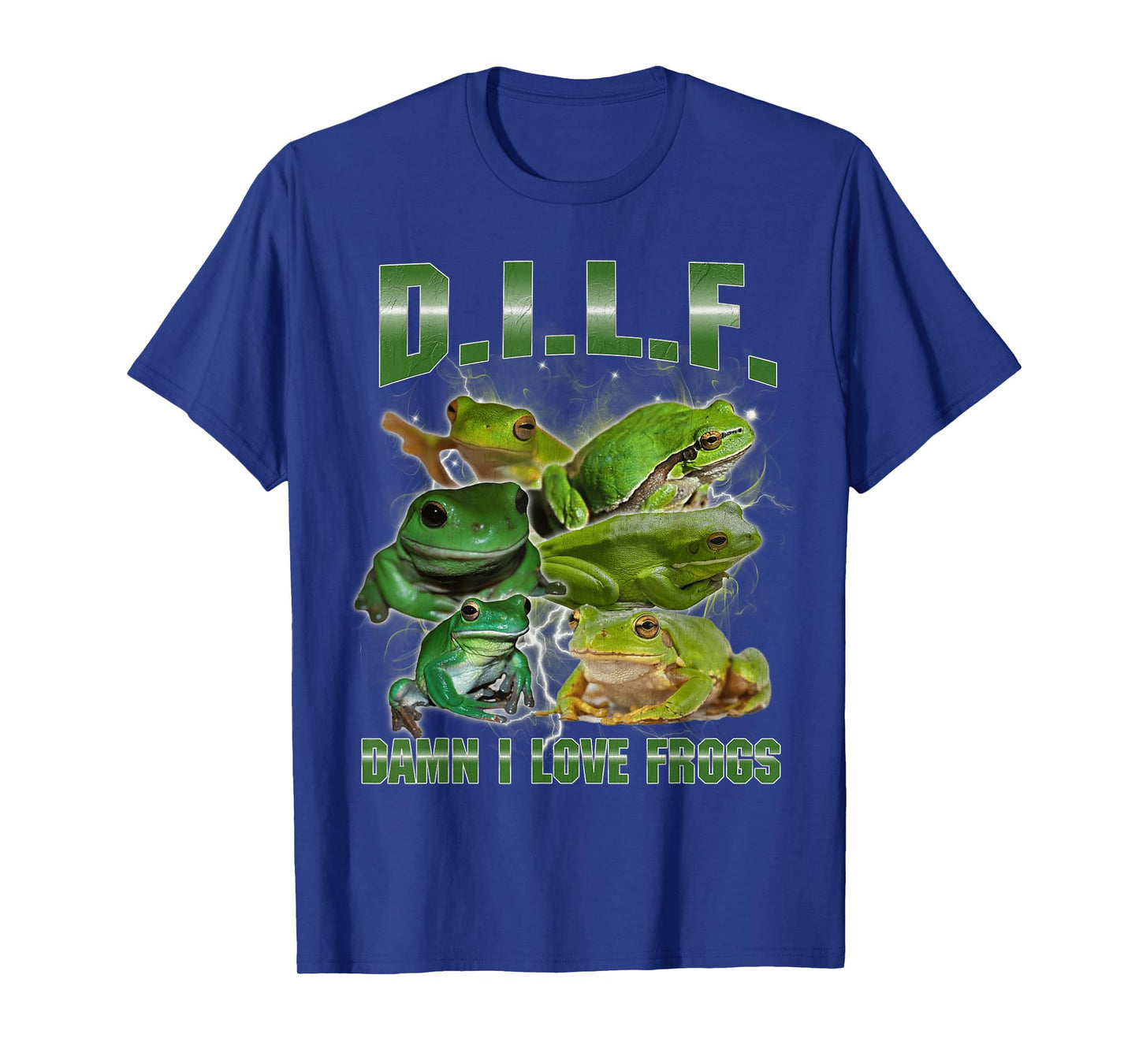 DILF Damn I Love Frogs Funny Hard Frog Meme Bootleg T-Shirt