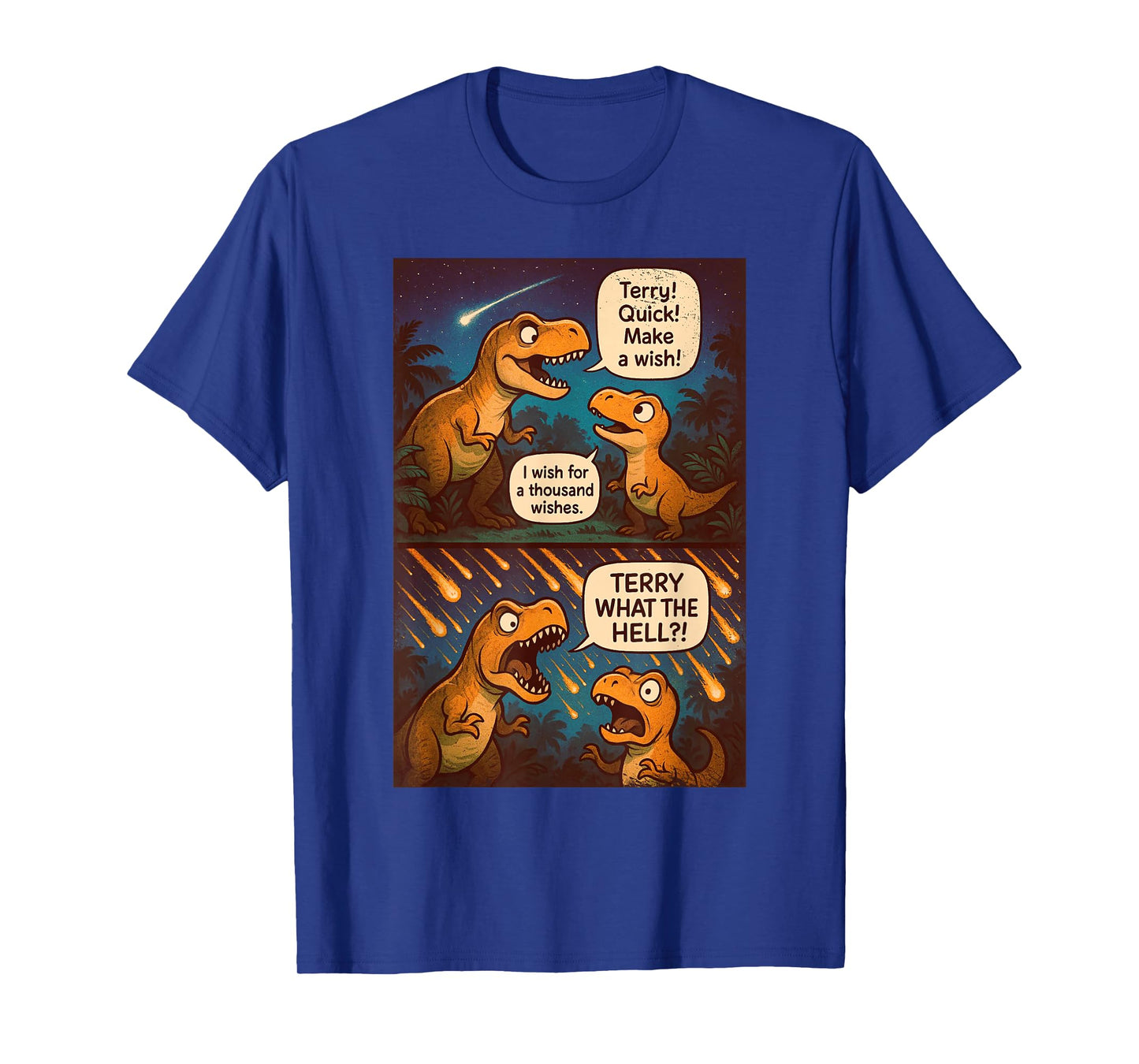 Make A wish Funny Birthday Dinosaur Joke Humor Mens Kids T-Shirt