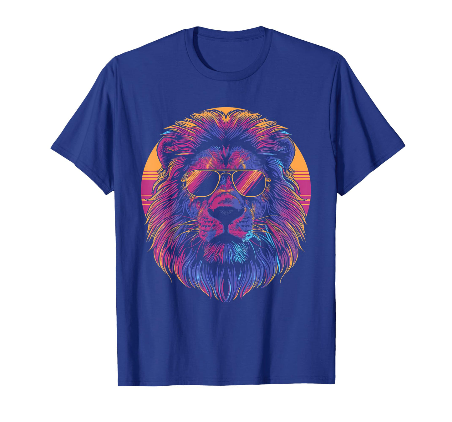 Lion Vaporwave Aesthetic Vintage Synthwave 80s 90s Retro T-Shirt