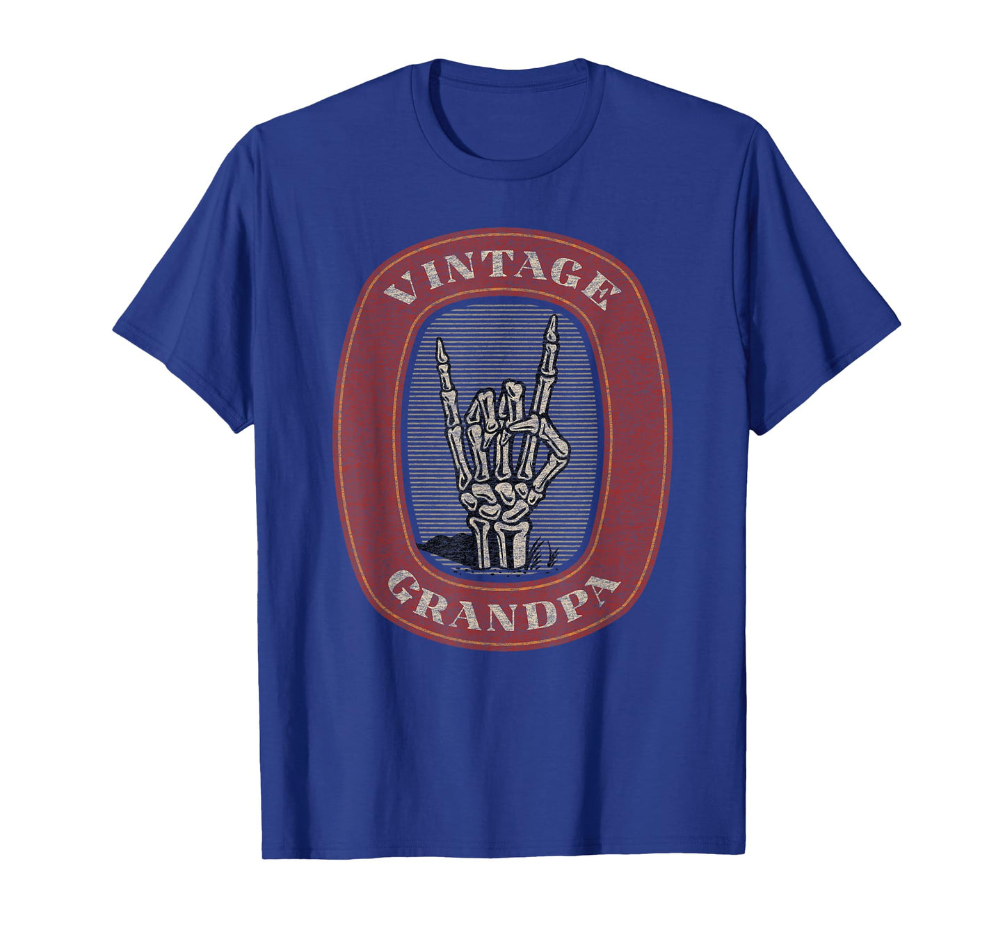 Funny Grandpa Vintage Graphic Skeleton Hand T-Shirt