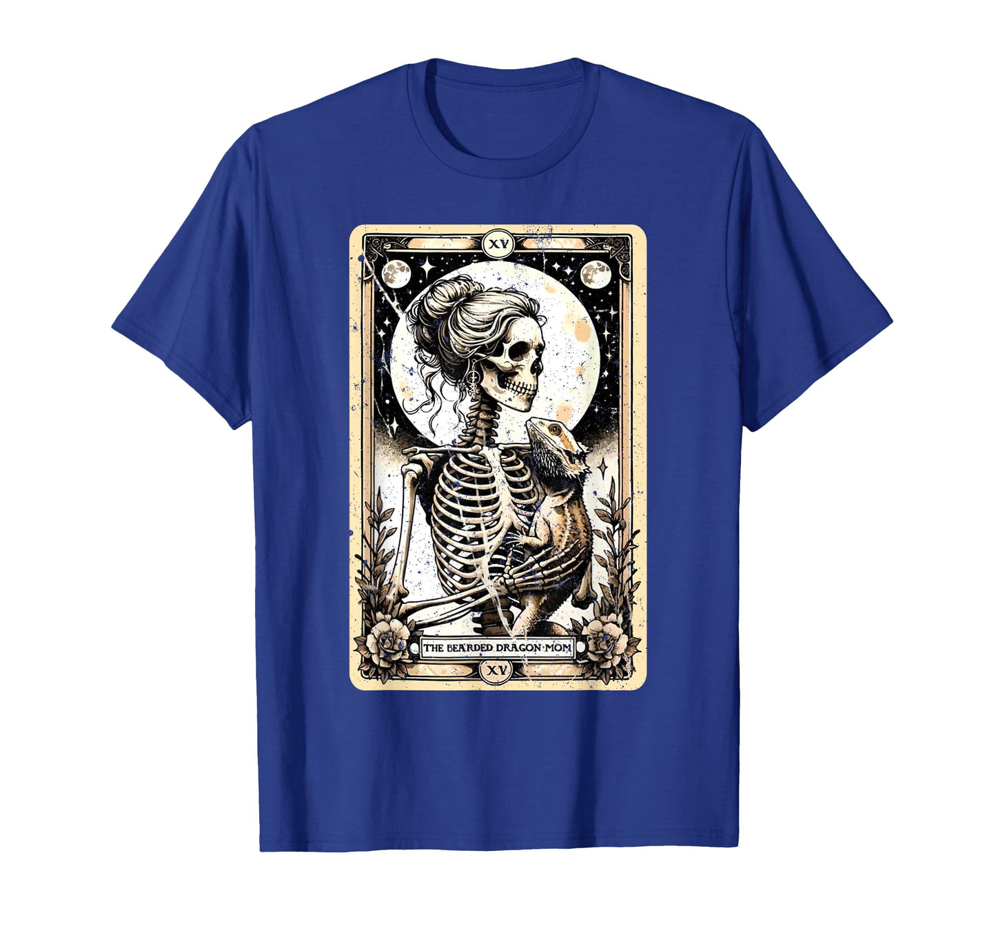The Bearded Dragon Mom Skeleton Tarot Card Art Beardie Lover T-Shirt