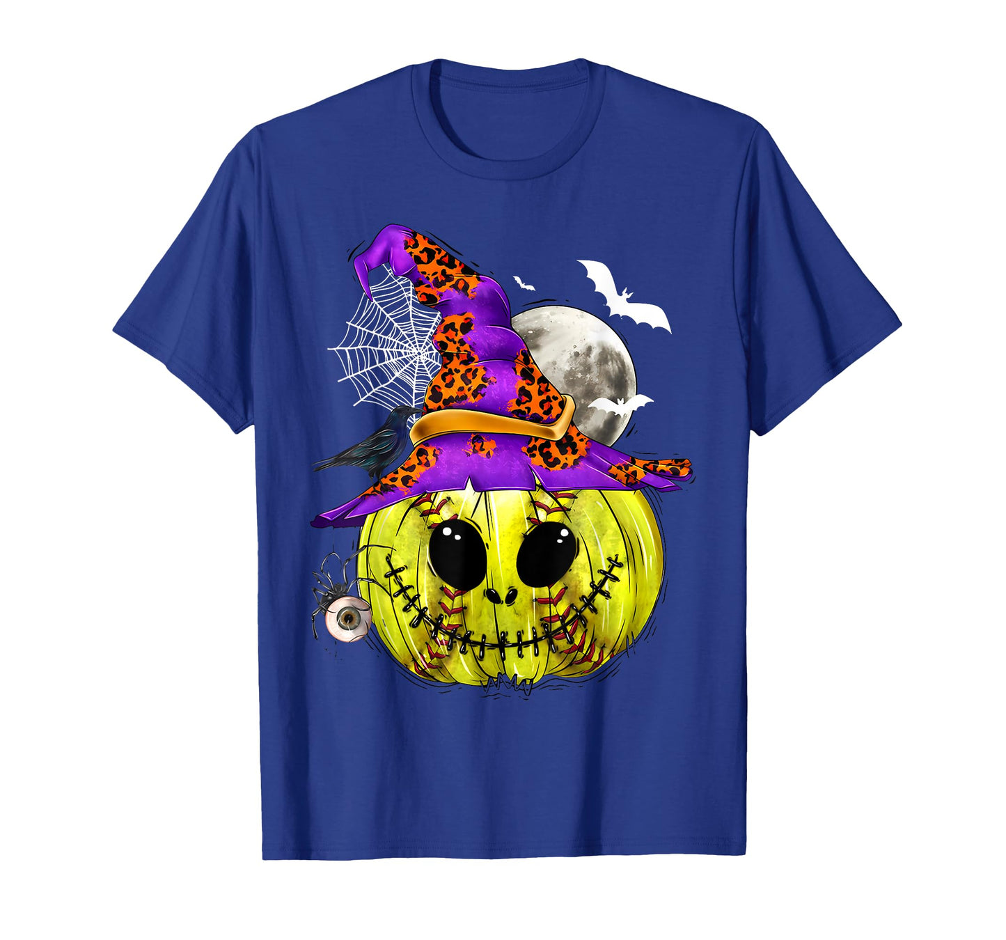 Softball Pumpkin Witches Softball Player Halloween Costume T-Shirt
