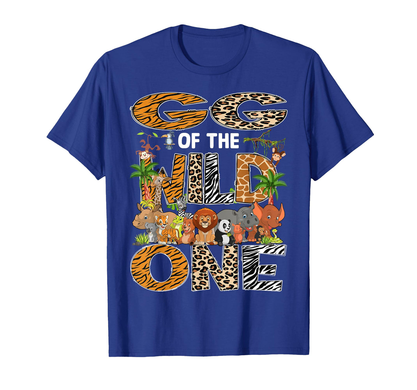GG Of The Wild One Safari Zoo Animal 1St Birthday T-Shirt