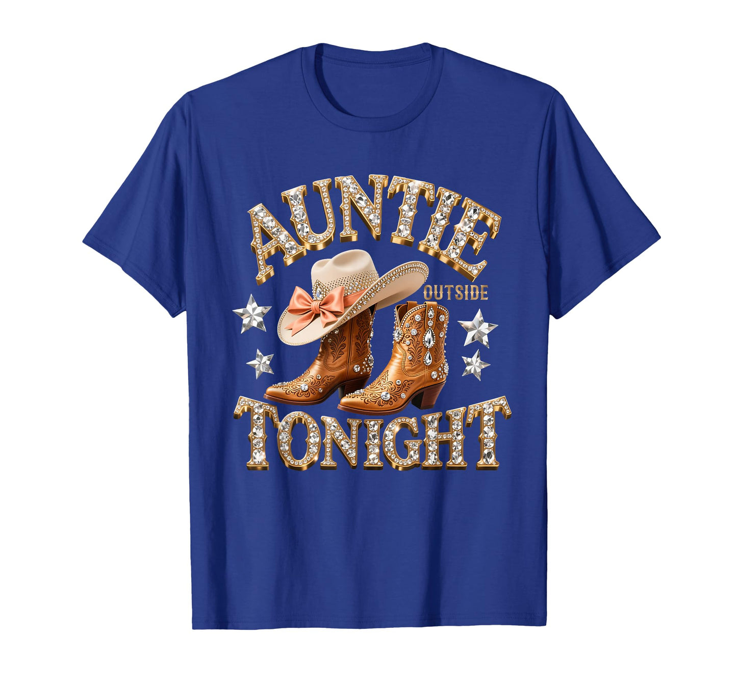 Vintage Auntie Western Boots Cowgirl Rodeo Queens T-Shirt