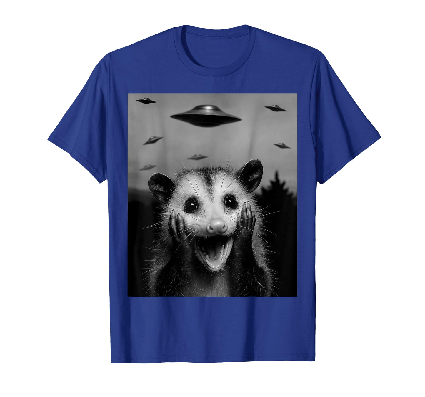 Opossum Selfie With Alien UFO Funny Gifts For Men Women Kid T-Shirt
