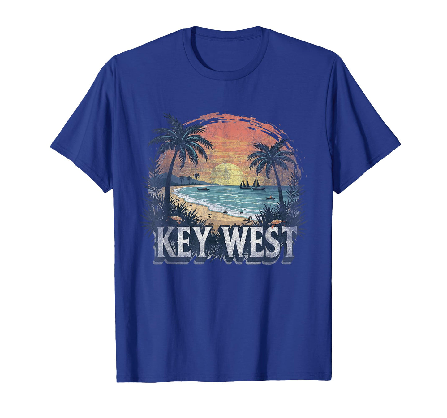 Retro Key West Landscape Vintage Souvenir T-Shirt