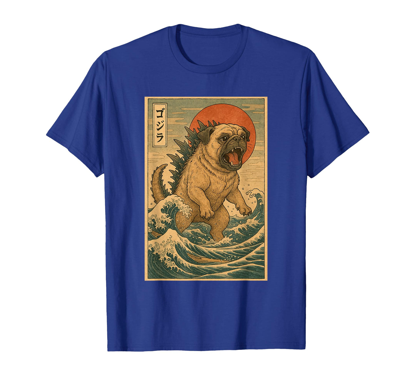 Pug The Great Wave off Kanagawa T-Shirt