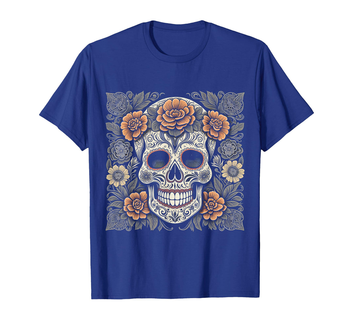 De Los Muertos Day of the Dead Sugar Skull Halloween Women T-Shirt