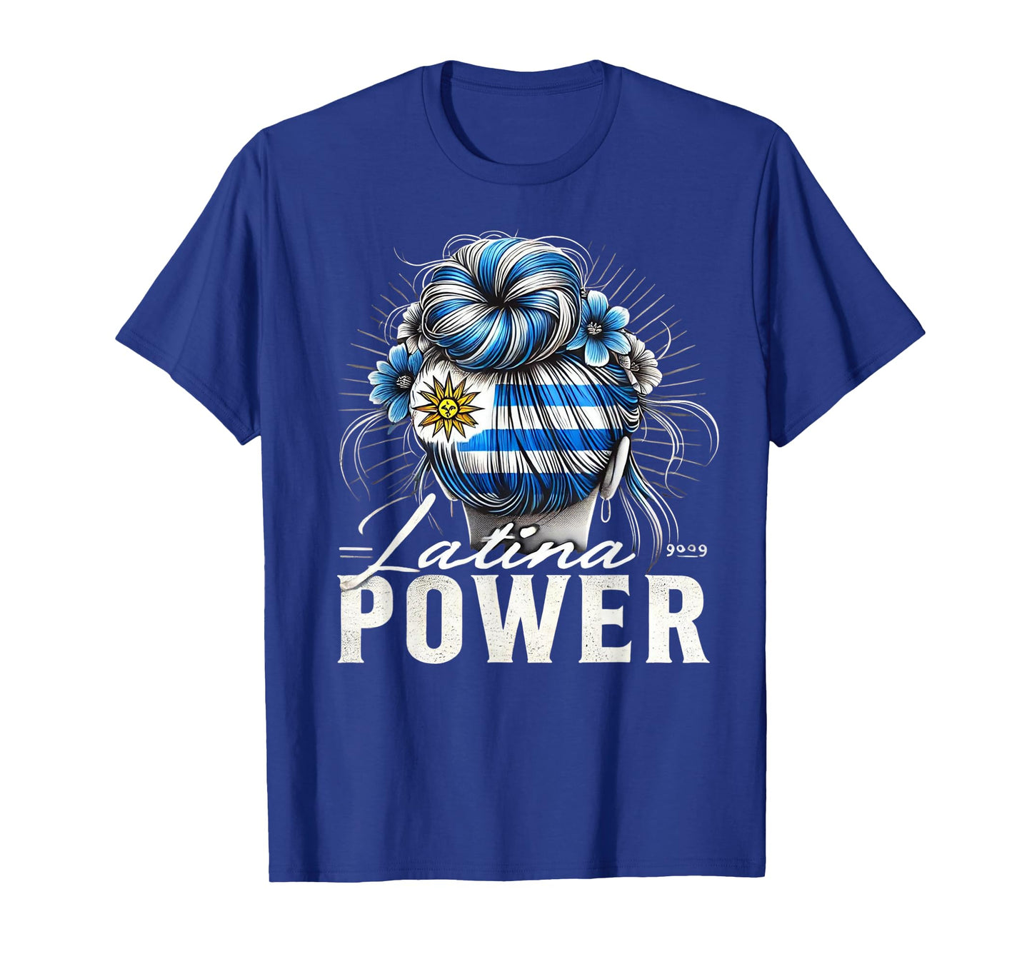 Hispanic Heritage Month Latina Power Uruguay Flag Women T-Shirt