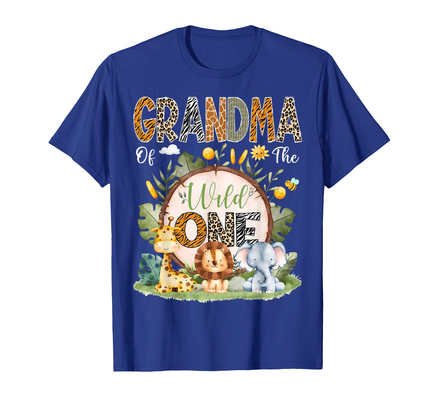 Grandma Of The Wild One 1St Bday Safari Jungle Animals T-Shirt