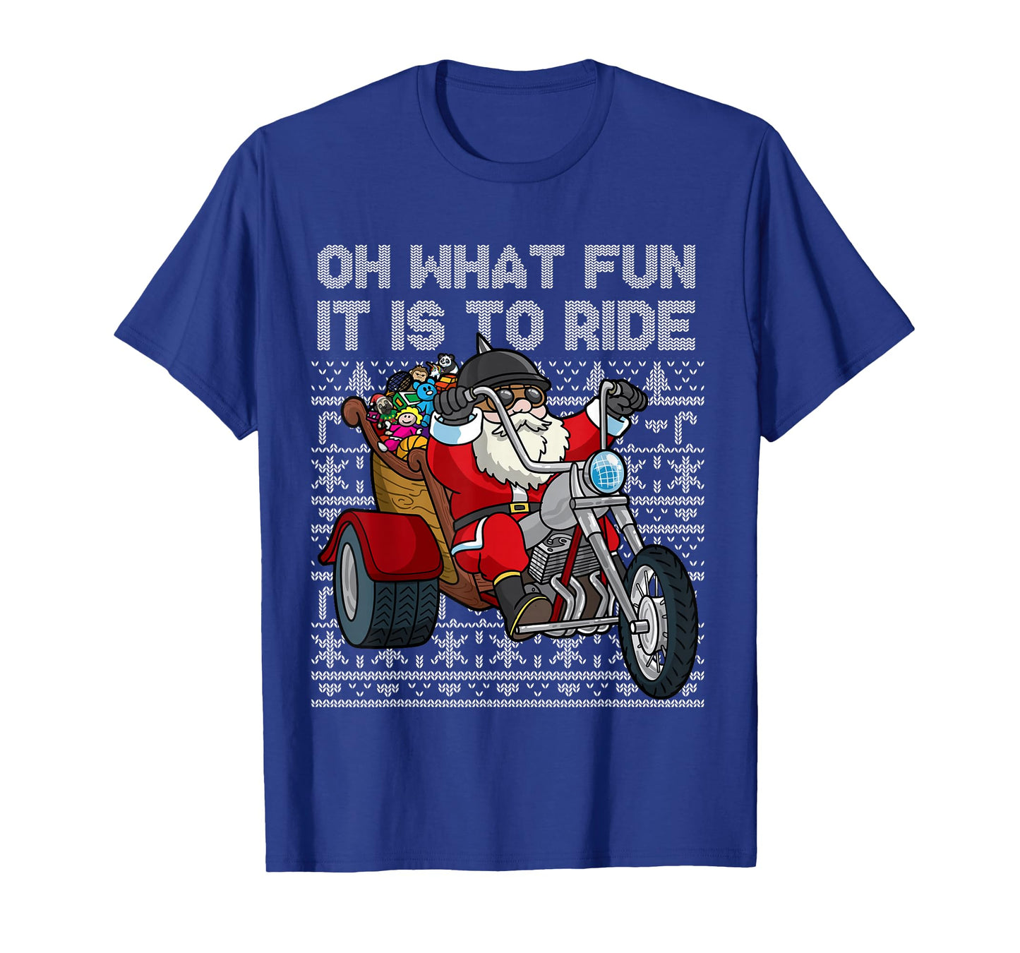 Christmas Biker Santa Motorcycle Oh What Fun It Is To Ride T-Shirt