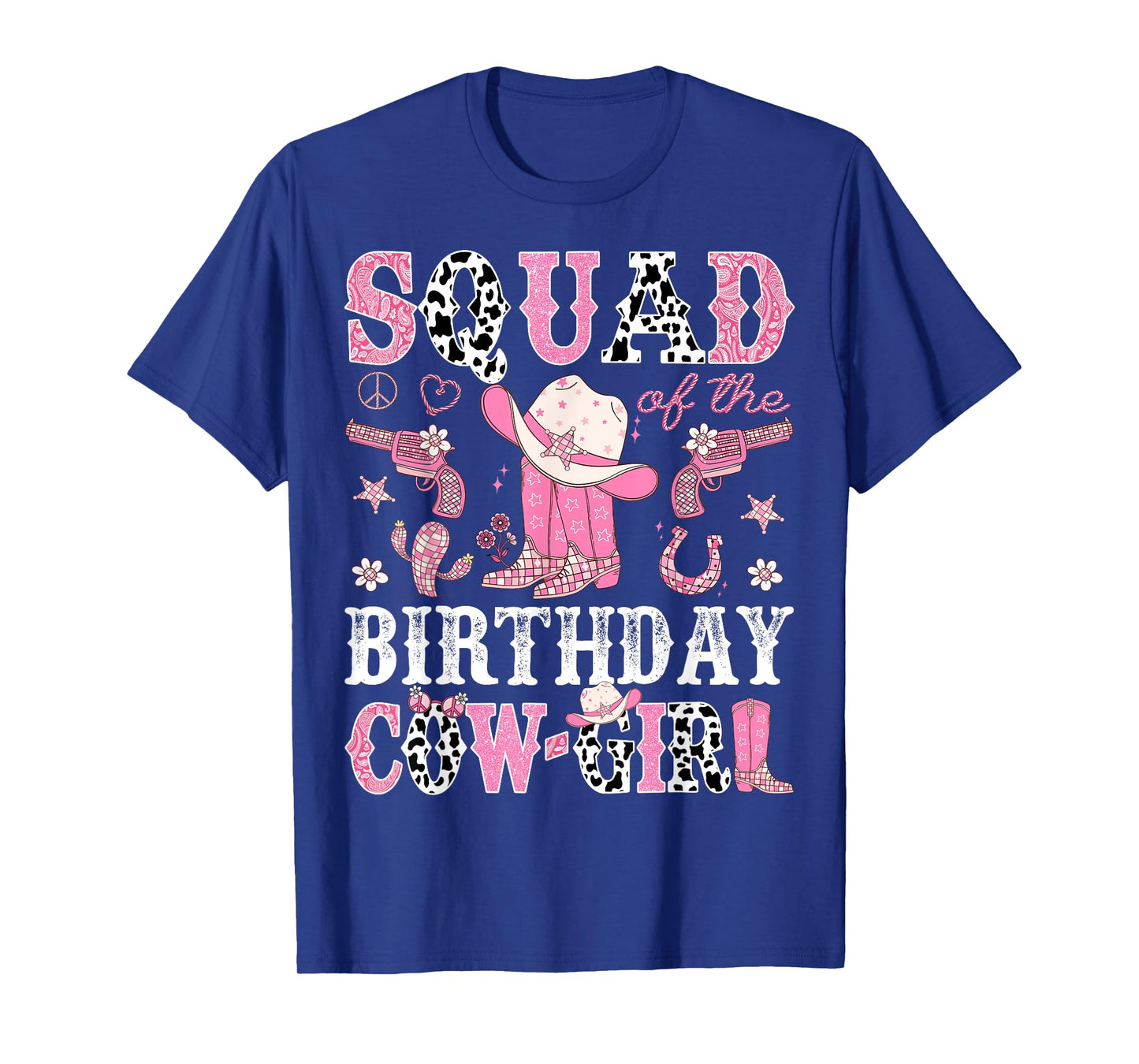 Squad Of The Birthday CowGirl Pink Disco Rodeo Western T-Shirt