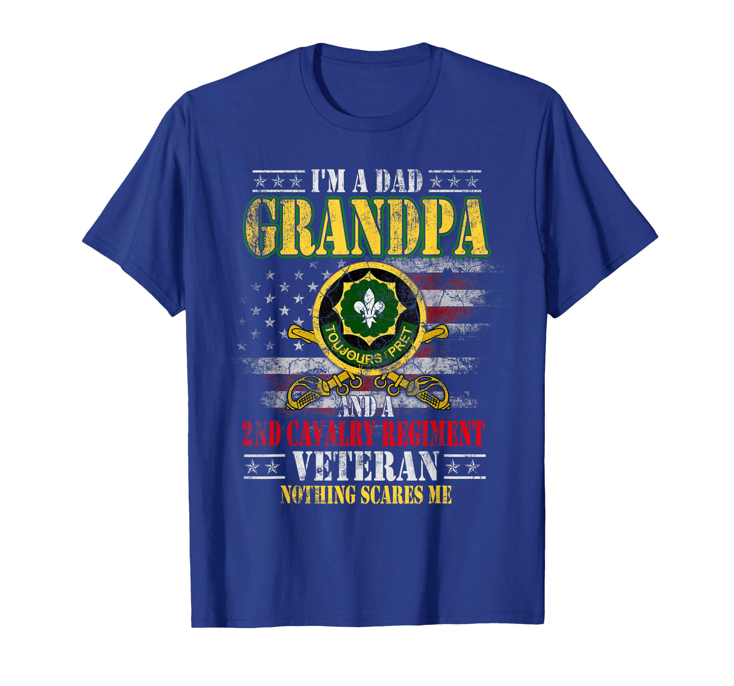I'm A Dad Grandpa 2nd Armored Cavalry Regiment Father's Day T-Shirt