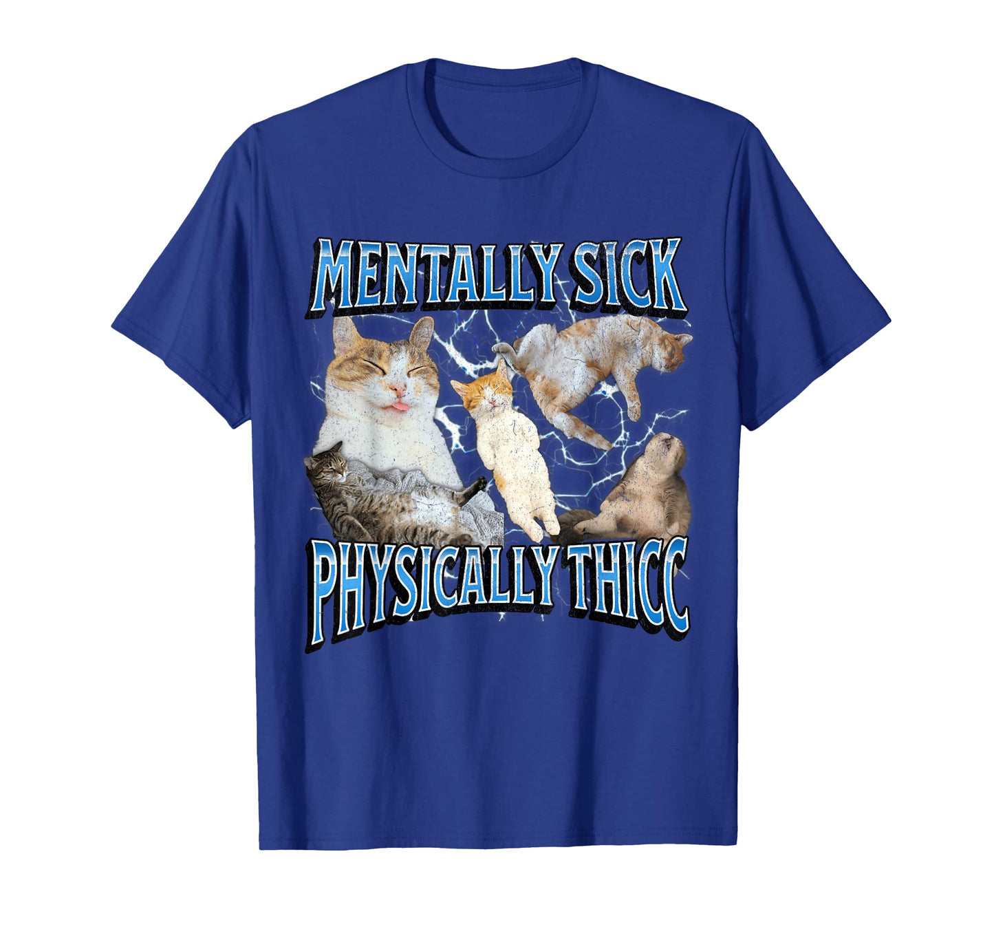 Physically Thicc Funny Cat Meme Bootleg Graphic T-Shirt for Men Women