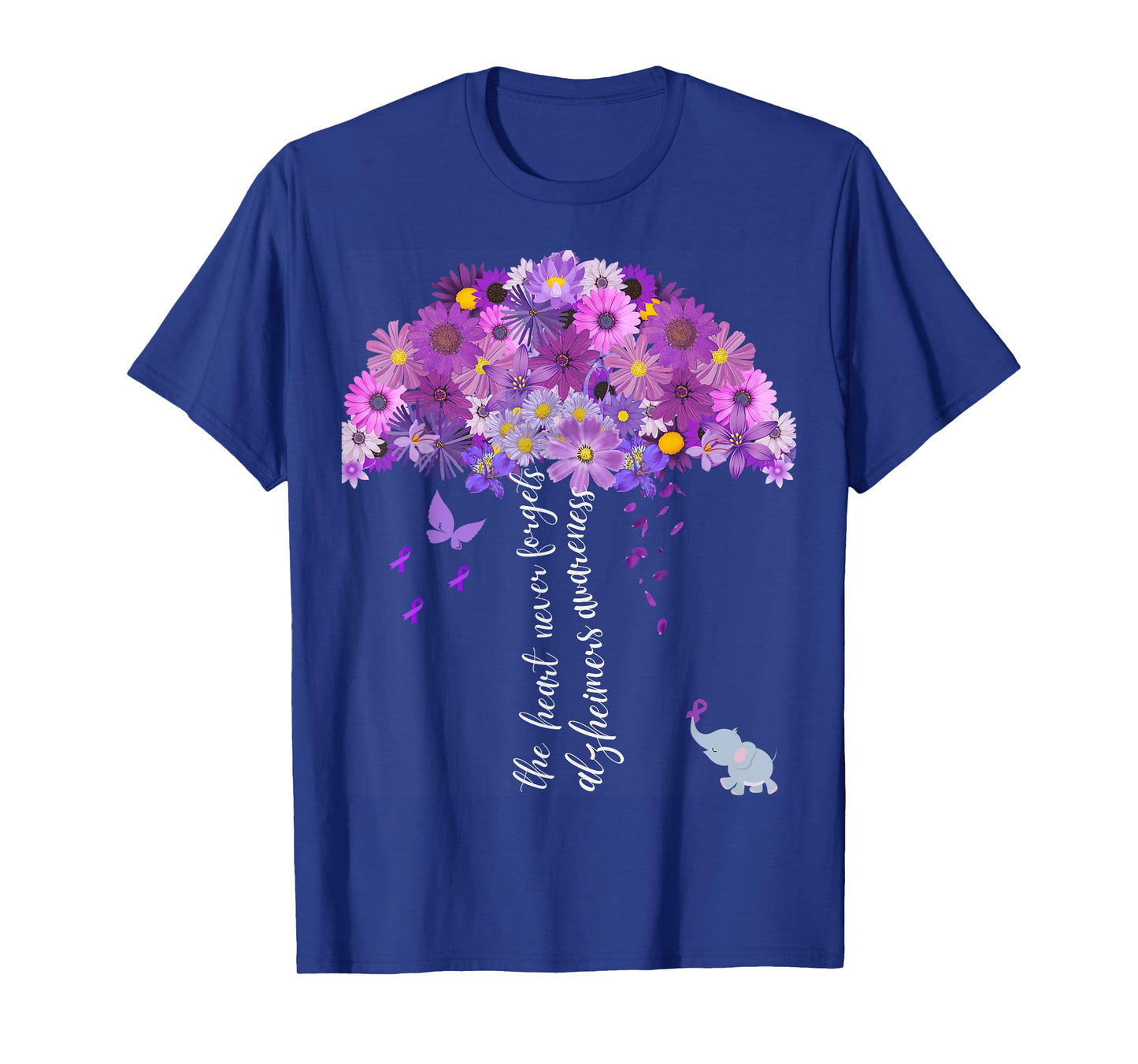 The Heart Never Forgets Dementia Alzheimer's Awareness T-Shirt