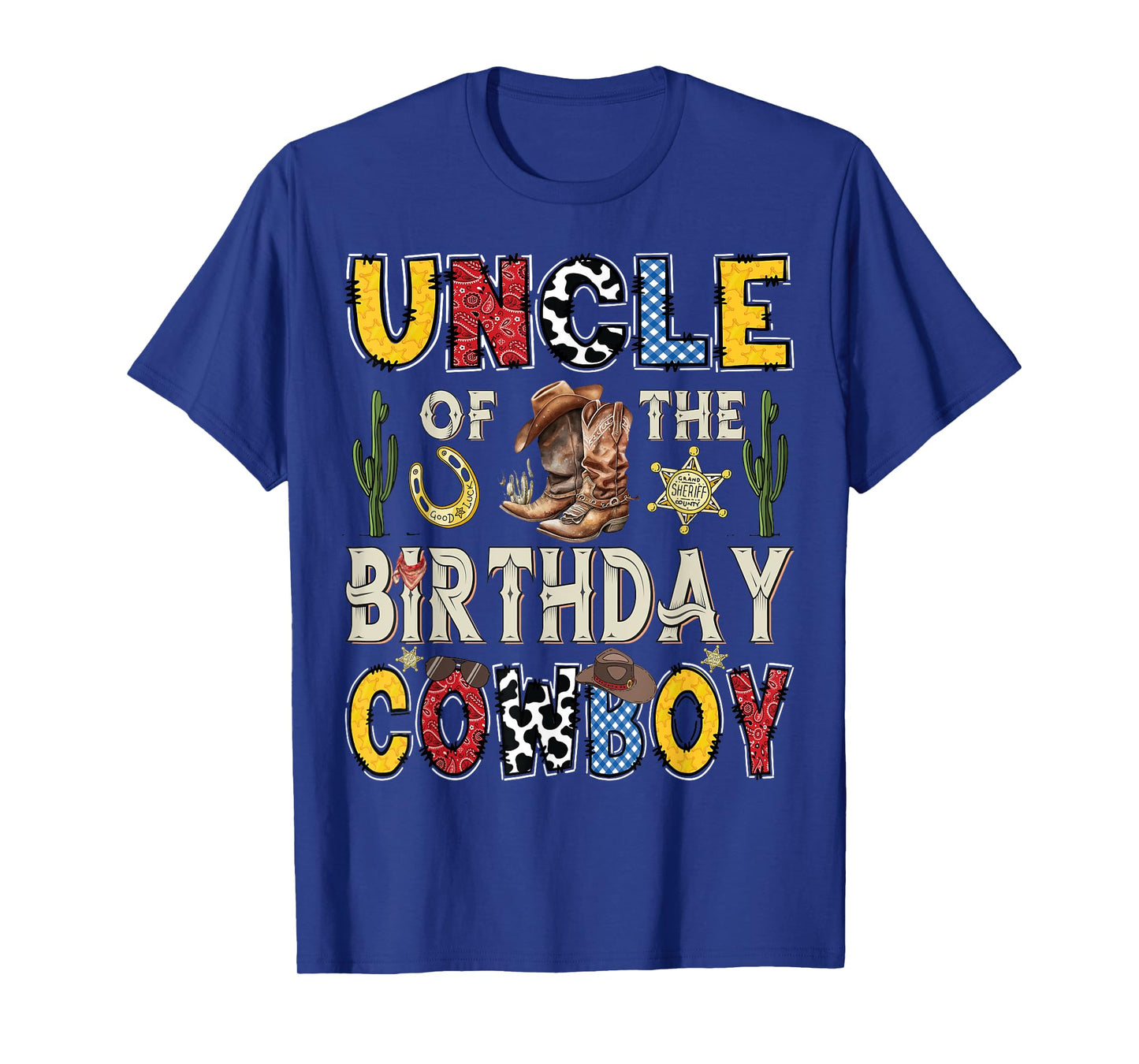 Uncle Of The Birthday CowBoy Rodeo Uncle Western T-Shirt