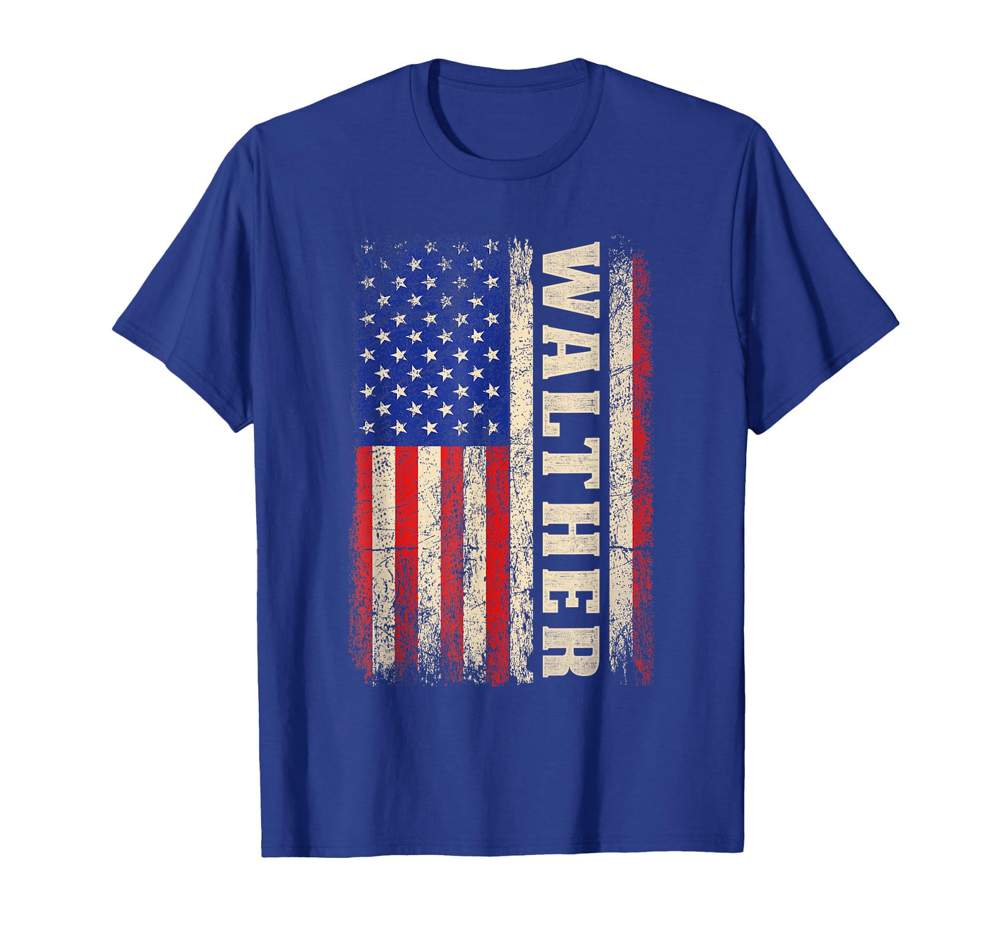 WALTHER Last Name Shirt WALTHER Name American Flag T-Shirt