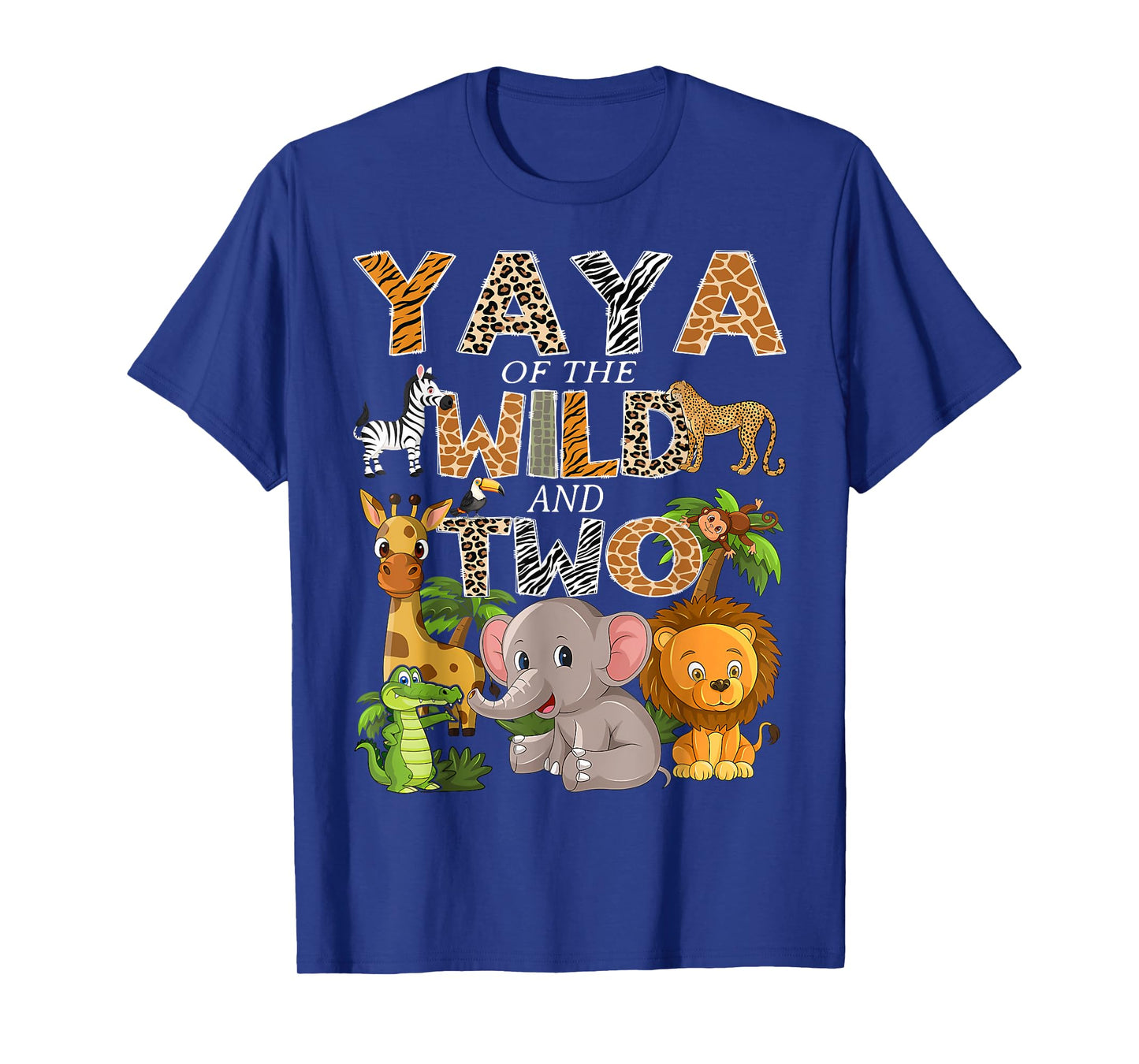 Yaya Of The Wild and Two Zoo Safari Jungle Birthday Boy T-Shirt