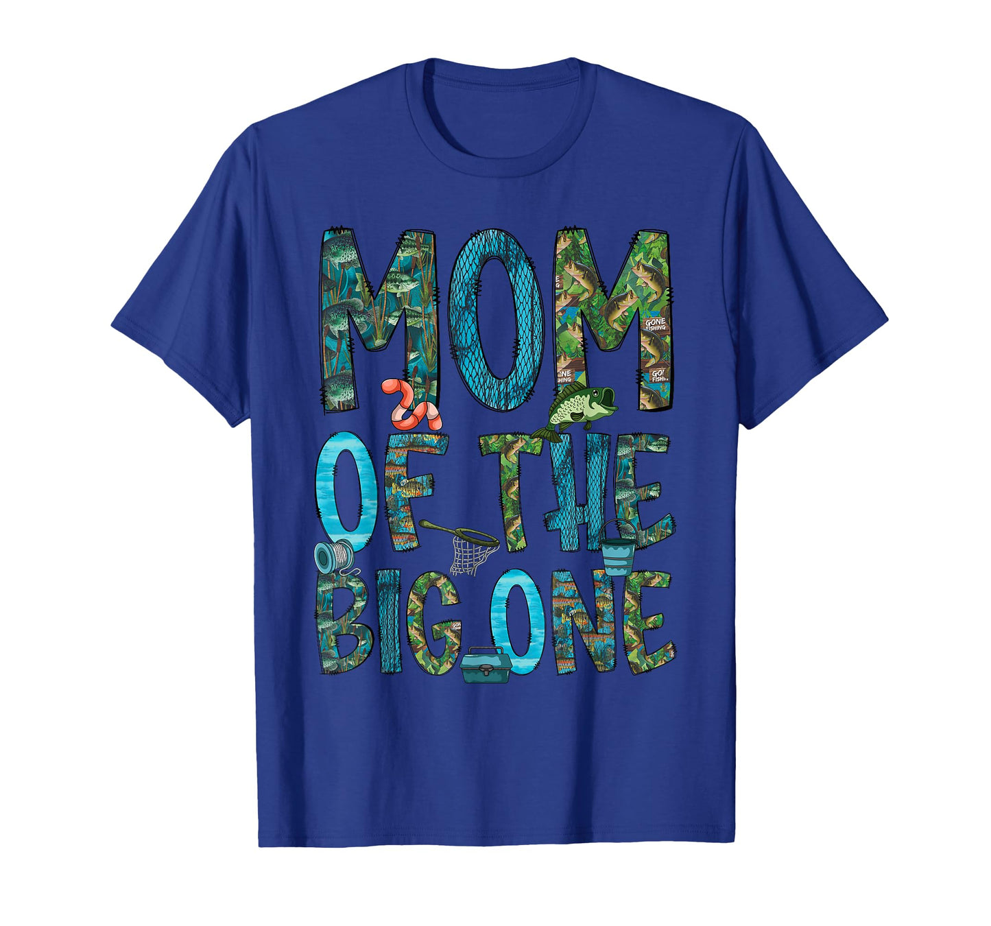Mom Of The Big One 1st Birthday Party Fishing Matching T-Shirt