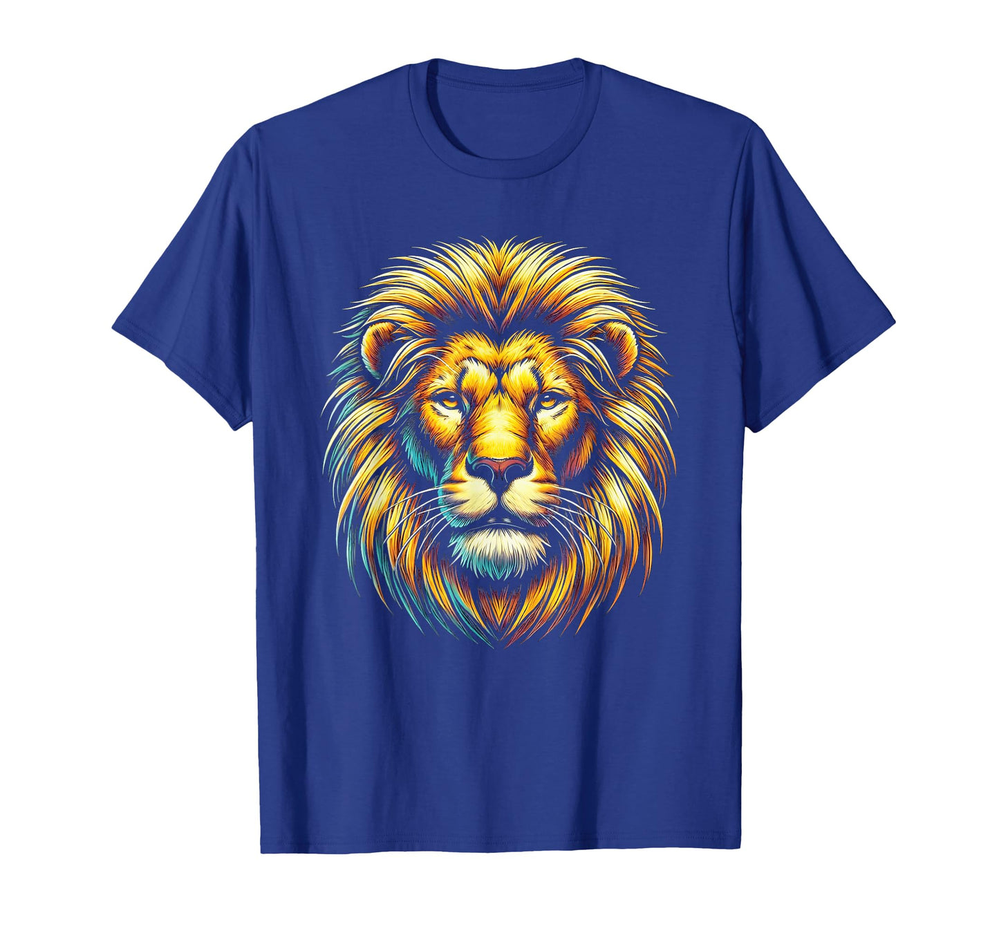 Gift for Lion Lovers Men Women Kids Calm Relaxed Lion Face T-Shirt