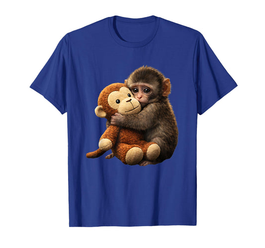 Baby Monkey Punch Plush Cute Monkey Punch Plush Hugging T-Shirt