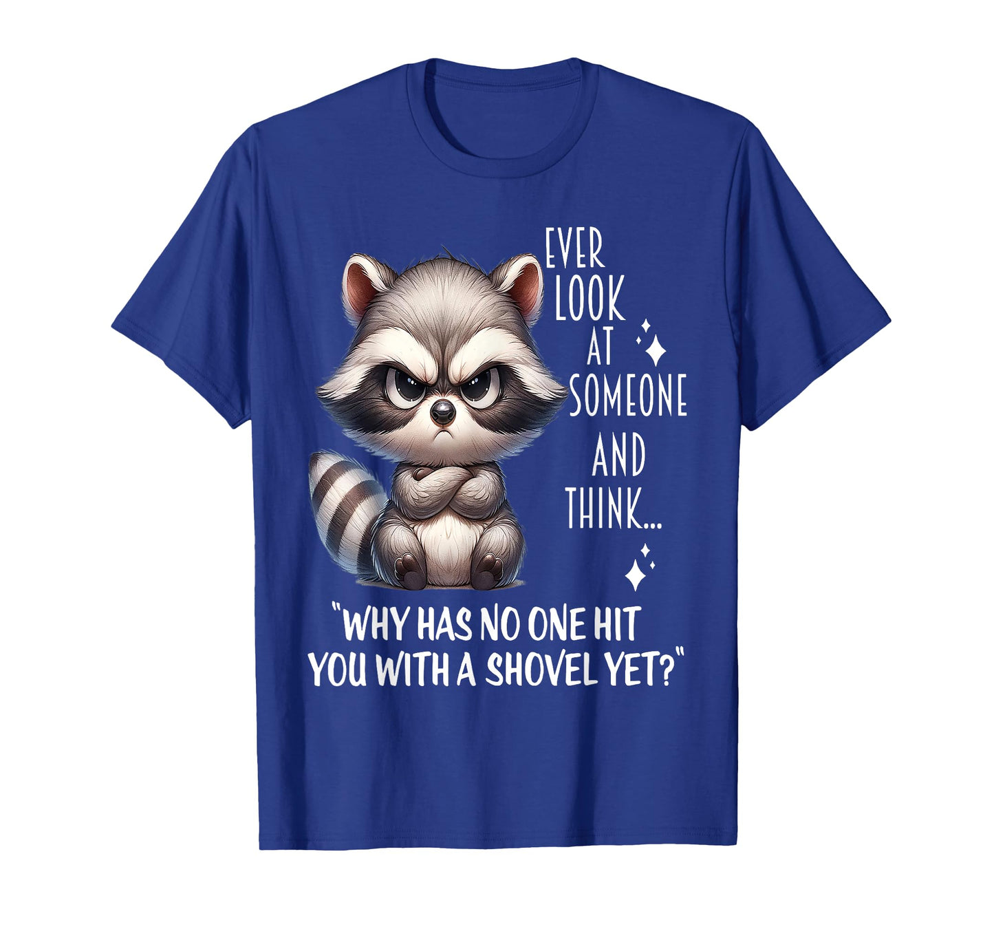 Raccoon Ever Look At Someone And Think Why Has No One Hit T-Shirt