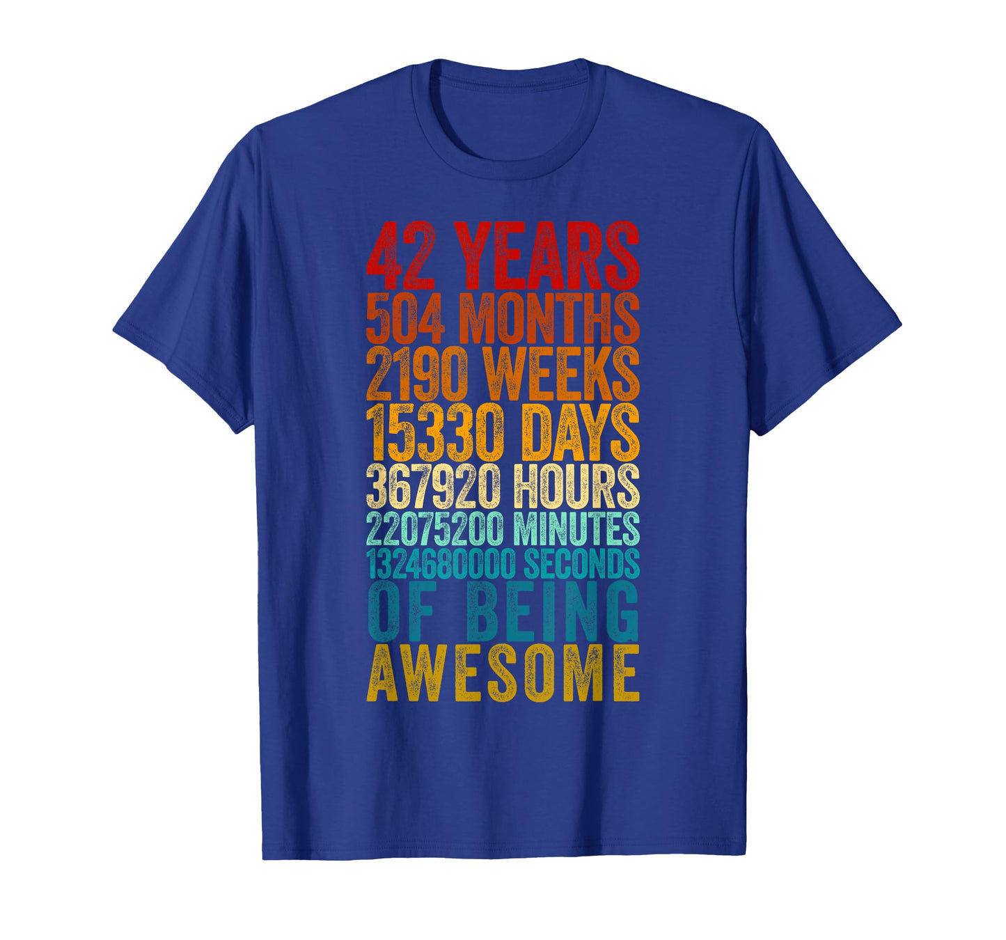 Funny 42nd Birthday Shirt Old Meter Funny 42 Year Old Gifts T-Shirt