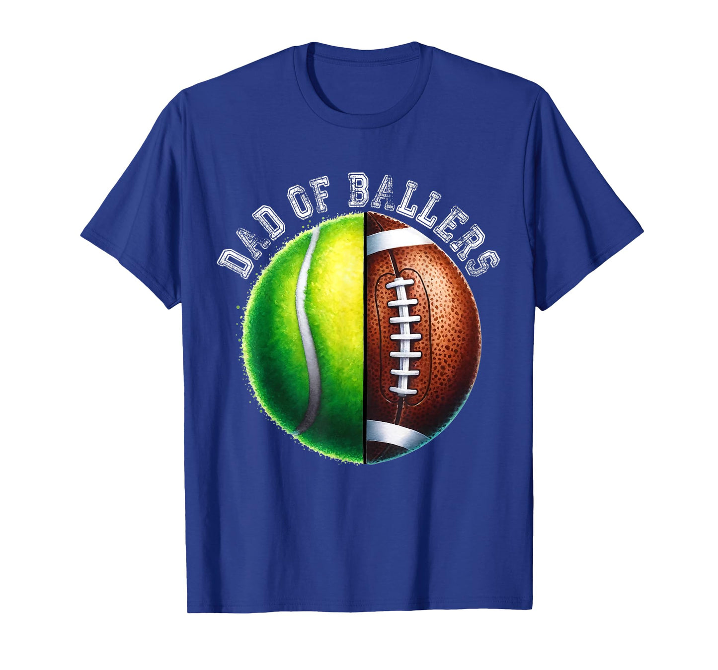 Dad of Ballers Tennis Football Player Coach Father's Day T-Shirt