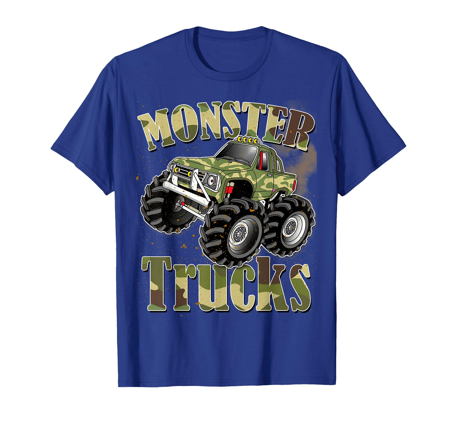 Monster Trucks T Shirt Funny Camouflage Birthday Gift T-Shirt