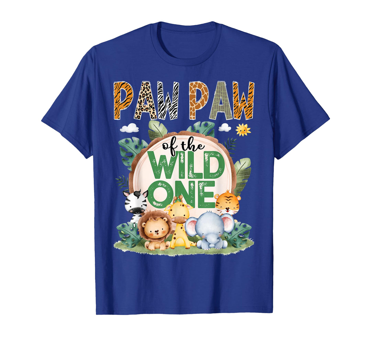 Paw Paw Of The Wild One Safari Jungle 1St Birthday Party T-Shirt