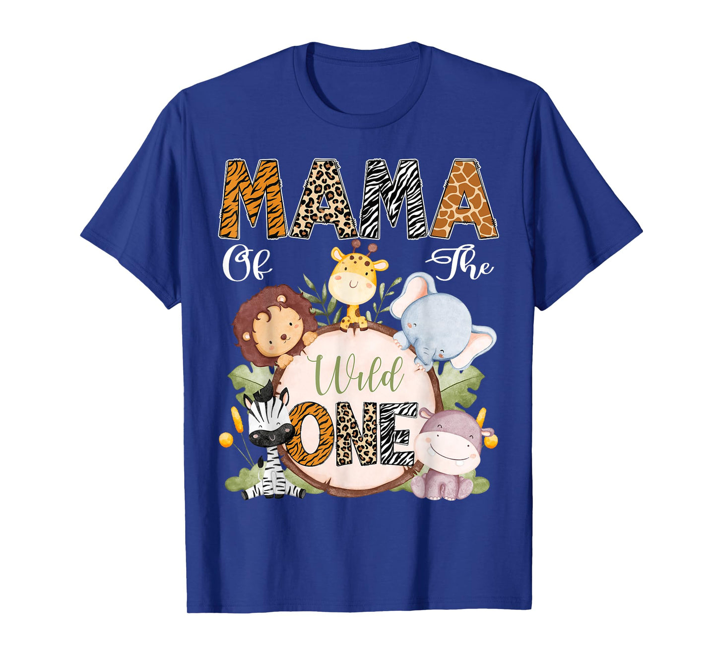 Mama Of The Wild One 1St Birthday Safari Woodland T-Shirt
