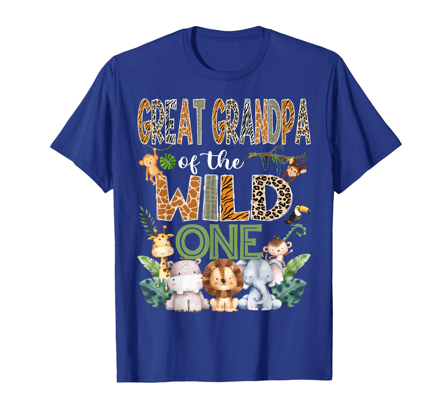 Great Grandpa Of The Wild One 1St Birthday Safari Zoo Jungle T-Shirt