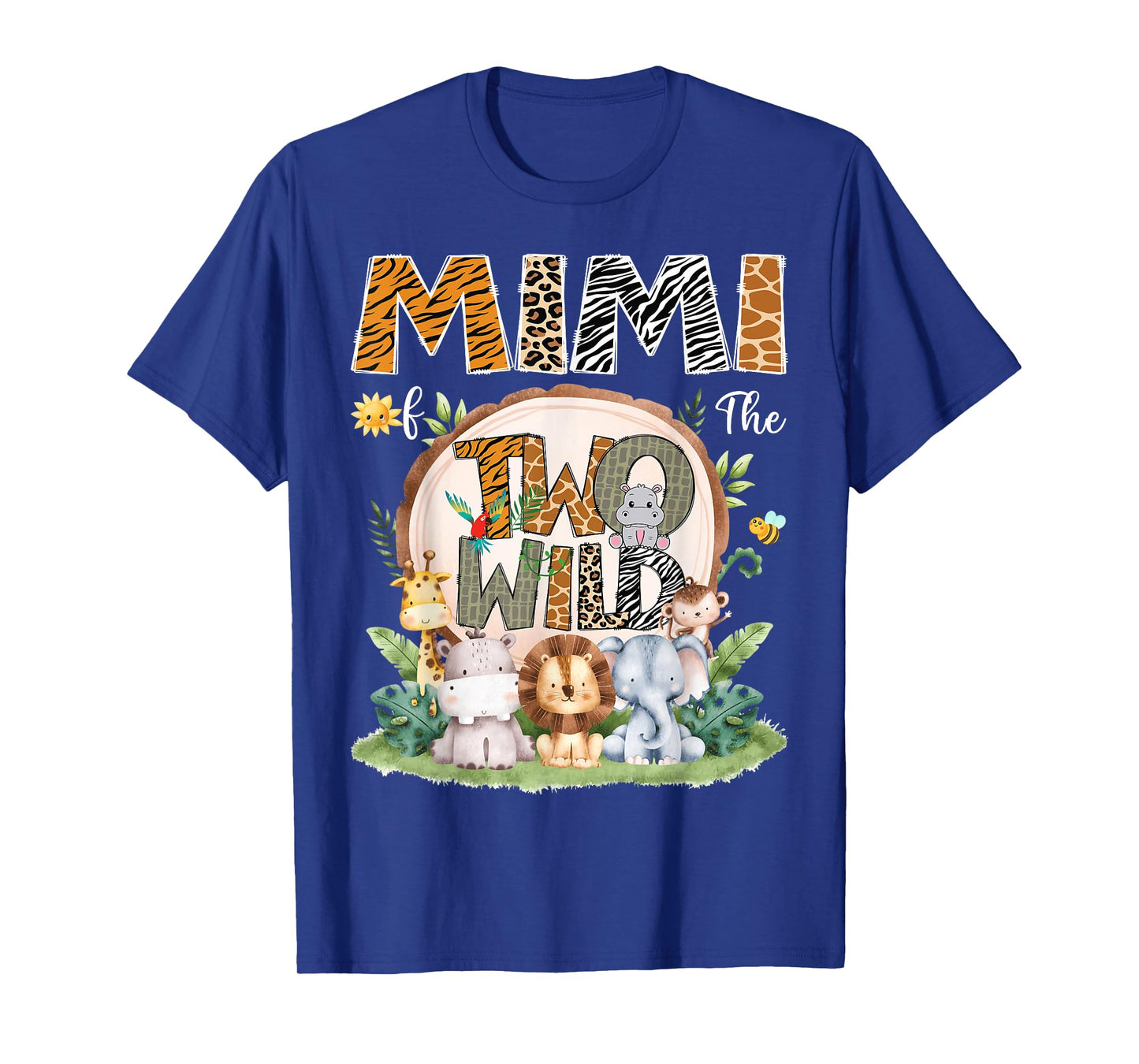 Mimi Of The Two Wild Animal Safari 2Nd Birthday Boy T-Shirt