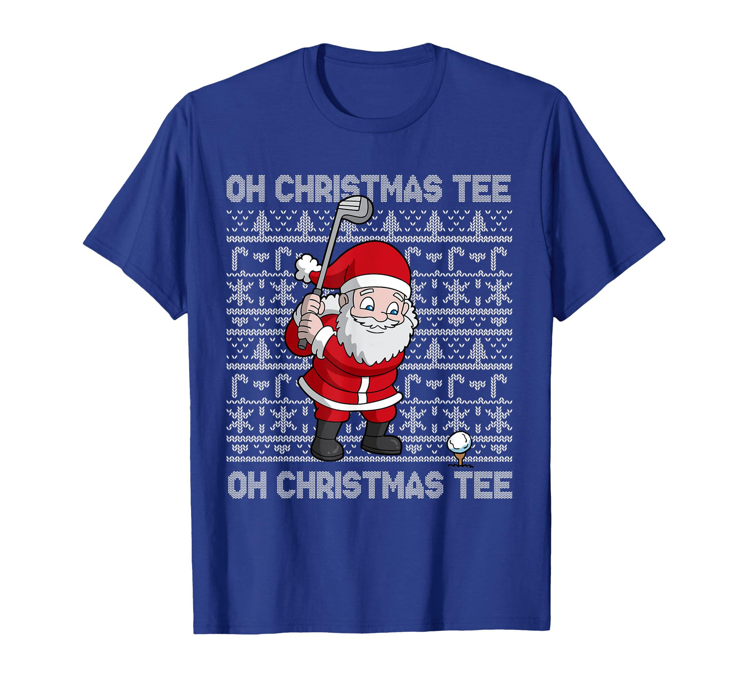 Golf Oh Christmas Tee Santa Claus Golfer Golfing Short Sleeve T-Shirt